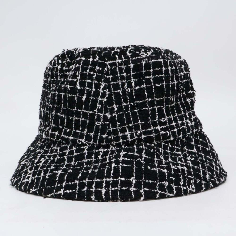 CHANEL Coco Mark Tweed Bucket Hat, Size S, Black, Women's - Picture 4 of 9